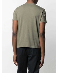 T-shirt à col rond olive Majestic Filatures