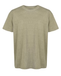 T-shirt à col rond olive John Elliott