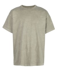 T-shirt à col rond olive John Elliott