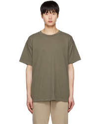 T-shirt à col rond olive John Elliott