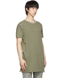 T-shirt à col rond olive Boris Bidjan Saberi