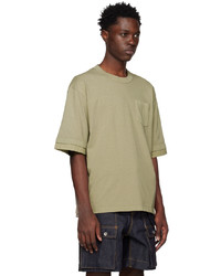 T-shirt à col rond olive Sacai