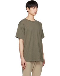 T-shirt à col rond olive John Elliott