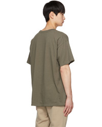 T-shirt à col rond olive John Elliott