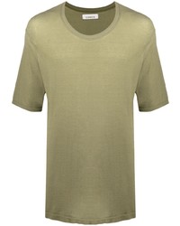 T-shirt à col rond olive Laneus