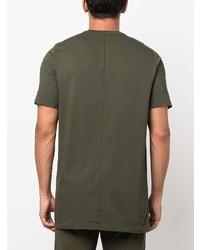 T-shirt à col rond olive Rick Owens