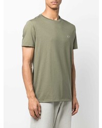 T-shirt à col rond olive Lacoste