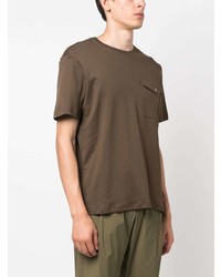 T-shirt à col rond olive Herno