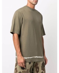 T-shirt à col rond olive Off-White