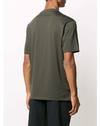 T-shirt à col rond olive Ermenegildo Zegna