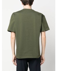 T-shirt à col rond olive MONCLER GRENOBLE