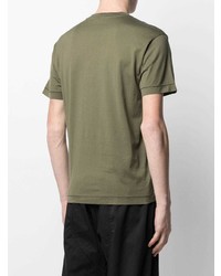 T-shirt à col rond olive Stone Island