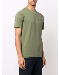 T-shirt à col rond olive Stone Island