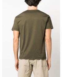 T-shirt à col rond olive Stone Island