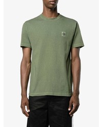 T-shirt à col rond olive Stone Island