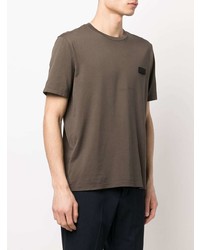 T-shirt à col rond olive Herno