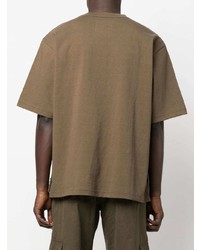 T-shirt à col rond olive Sacai