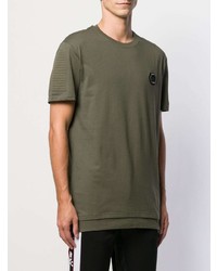 T-shirt à col rond olive Philipp Plein