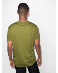 T-shirt à col rond olive Balmain