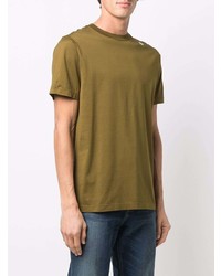 T-shirt à col rond olive Stone Island Shadow Project