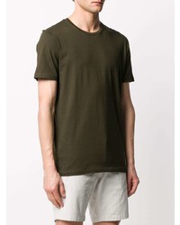 T-shirt à col rond olive BOSS