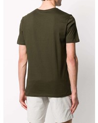 T-shirt à col rond olive BOSS