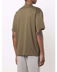 T-shirt à col rond olive Bally