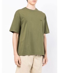 T-shirt à col rond olive MAISON KITSUNÉ