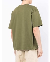 T-shirt à col rond olive MAISON KITSUNÉ