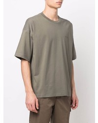 T-shirt à col rond olive Z Zegna