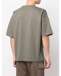 T-shirt à col rond olive Z Zegna