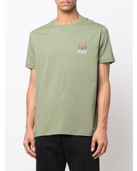 T-shirt à col rond olive Fay