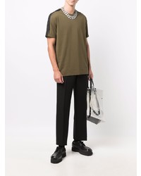 T-shirt à col rond olive Givenchy