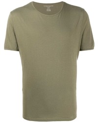 T-shirt à col rond olive Majestic Filatures