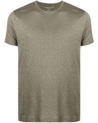 T-shirt à col rond olive Majestic Filatures