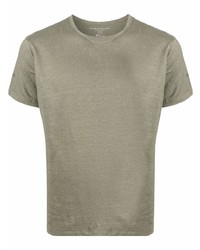 T-shirt à col rond olive Majestic Filatures