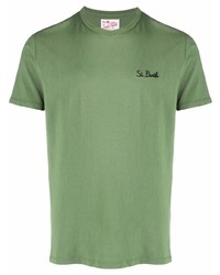 T-shirt à col rond olive MC2 Saint Barth