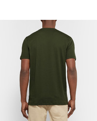 T-shirt à col rond olive Michael Kors