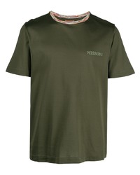 T-shirt à col rond olive Missoni