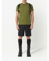 T-shirt à col rond olive Burberry