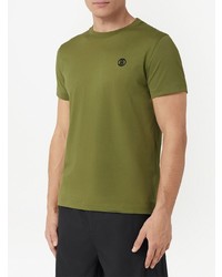 T-shirt à col rond olive Burberry