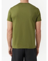 T-shirt à col rond olive Burberry