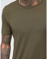 T-shirt à col rond olive Asos