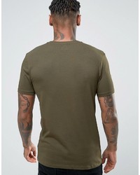 T-shirt à col rond olive Asos