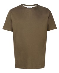 T-shirt à col rond olive Norse Projects