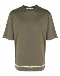 T-shirt à col rond olive Off-White