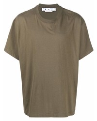 T-shirt à col rond olive Off-White