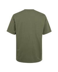 T-shirt à col rond olive Supreme