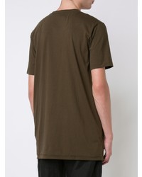 T-shirt à col rond olive Ziggy Chen