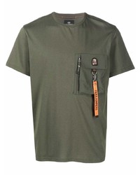 T-shirt à col rond olive Parajumpers